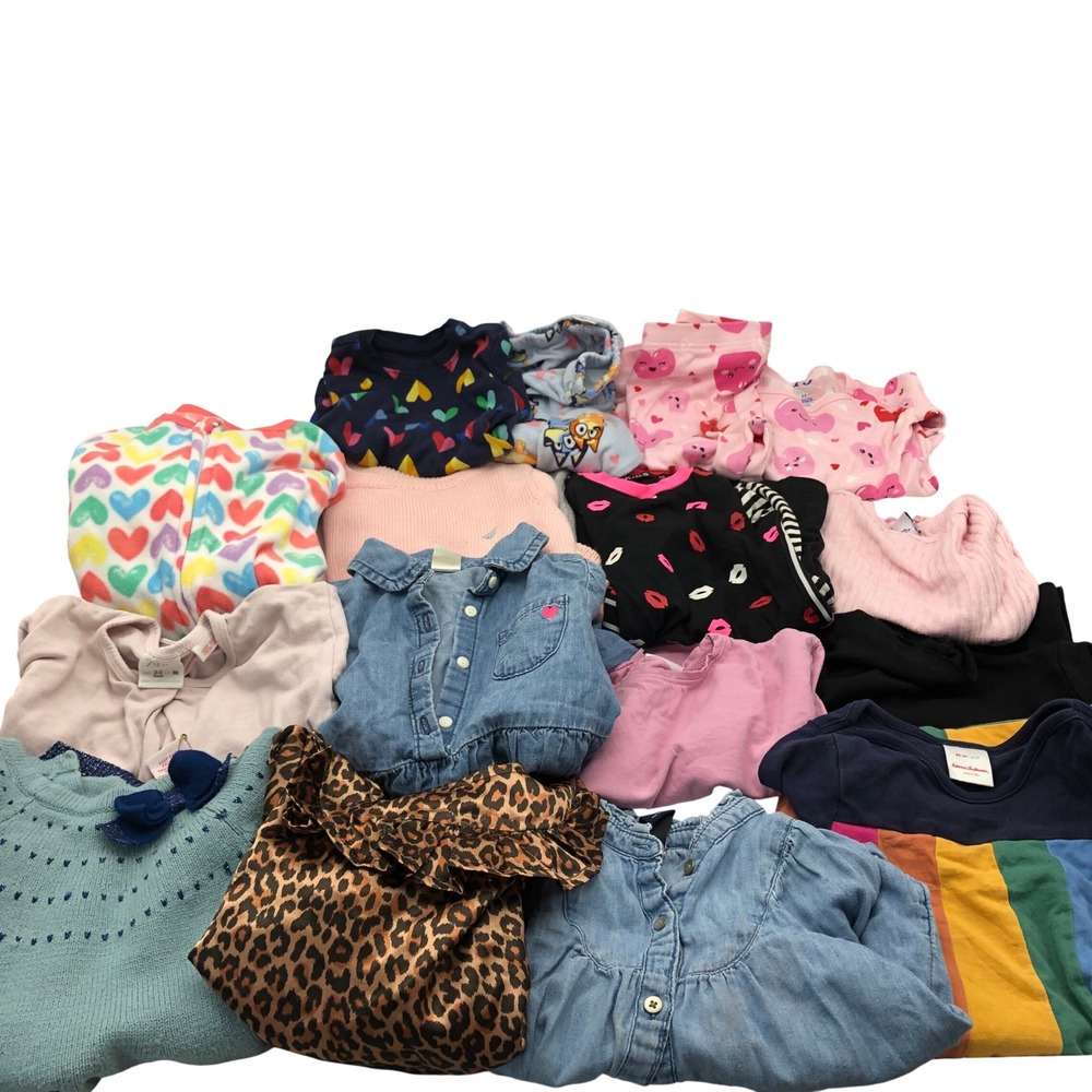 Girls 2T Long Sleeve Dresses T-Shirts BUNDLE Pajamas Fall Winter Gap Zara Hanna